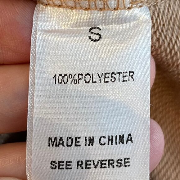 Wishlist 1/4 Zip LS Collared Drop Shoulders Sweatshirt Midi Dress Tan Sz S NWOT - Picture 11 of 12